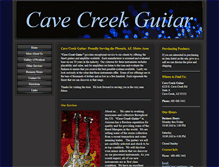 Tablet Screenshot of cavecreekguitar.com